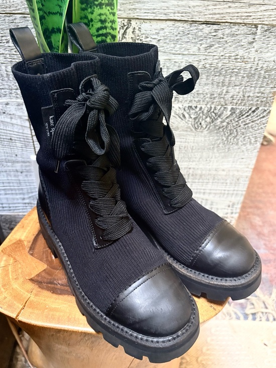 kate spade Shoes - Kate Spade | "Winton" Lug Chunky Knit Lace-Up Combat Boots - Women's 6.5B, Black